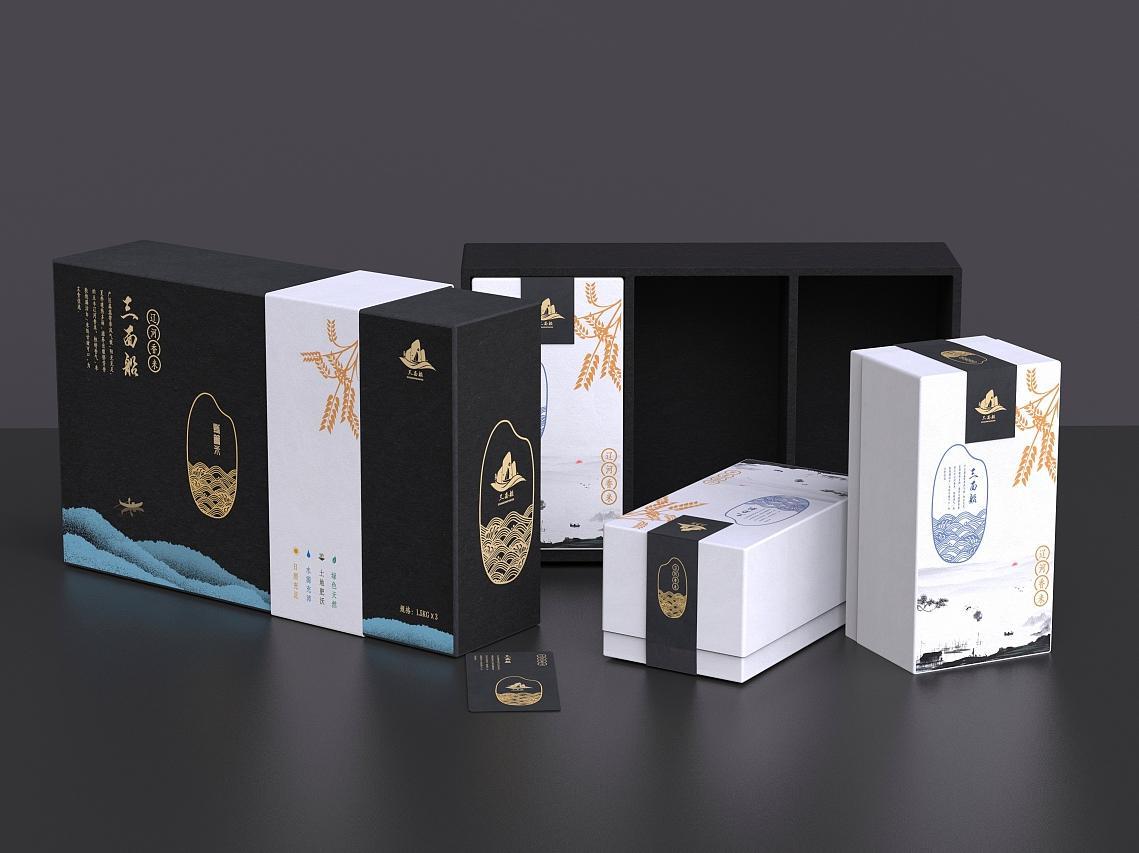 大米禮品盒定制-特產包裝盒-五谷雜糧禮盒制作